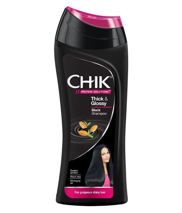 Chik Thick & Glossy Shampoo - Badam, Black Tea & Bhringraj, with Quantity of 80ml