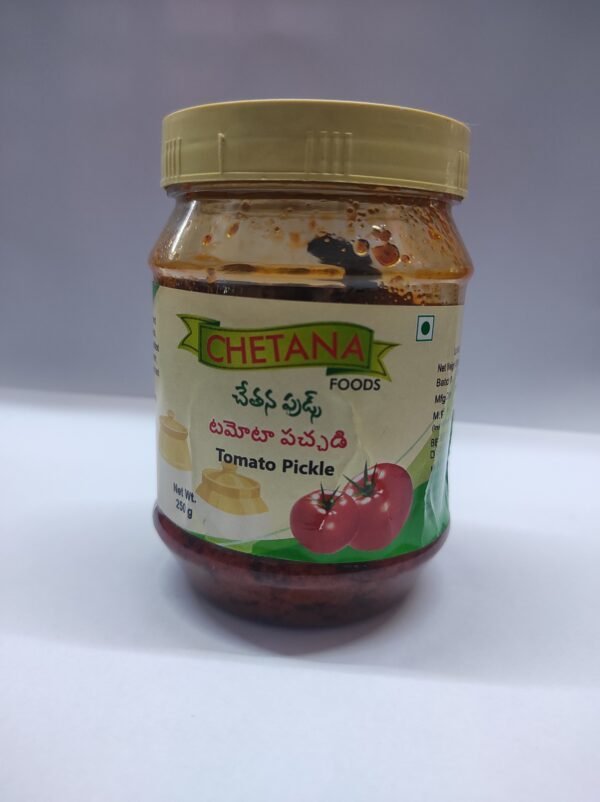 Chetana Tomato Pickle with Quantity of500 Gm