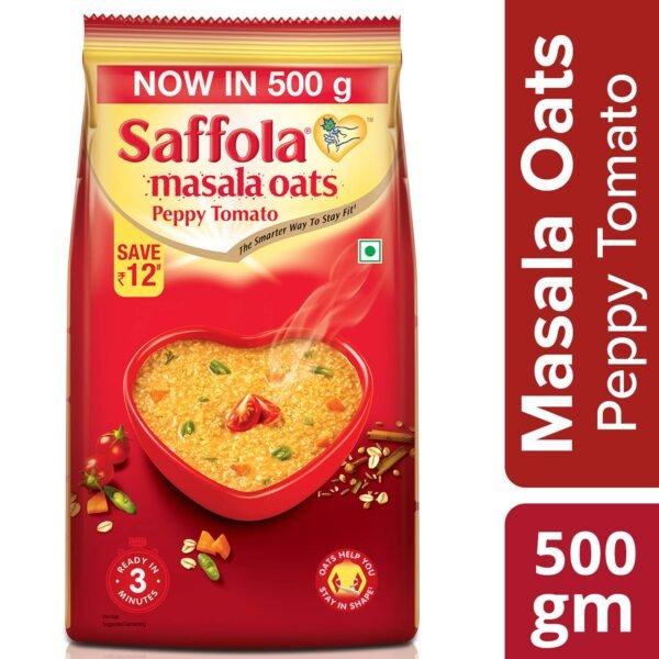 Saffola Masala Oats Pappy Tomato with Quantity of500 Gm