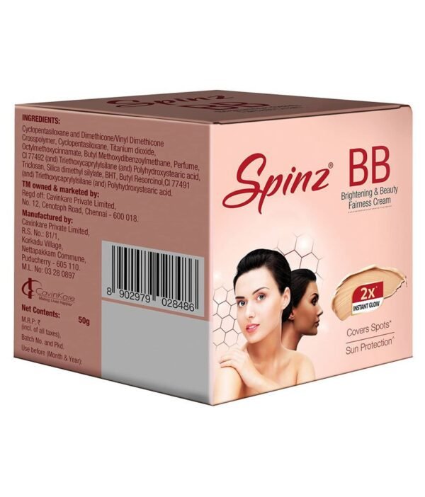 spinz BB brightening Beauty fairness cream with Quantity of 50g